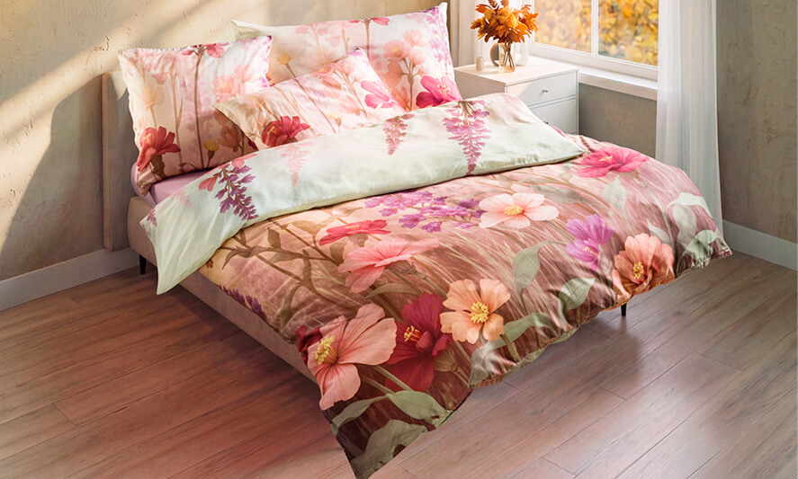 Linge de lit en satin