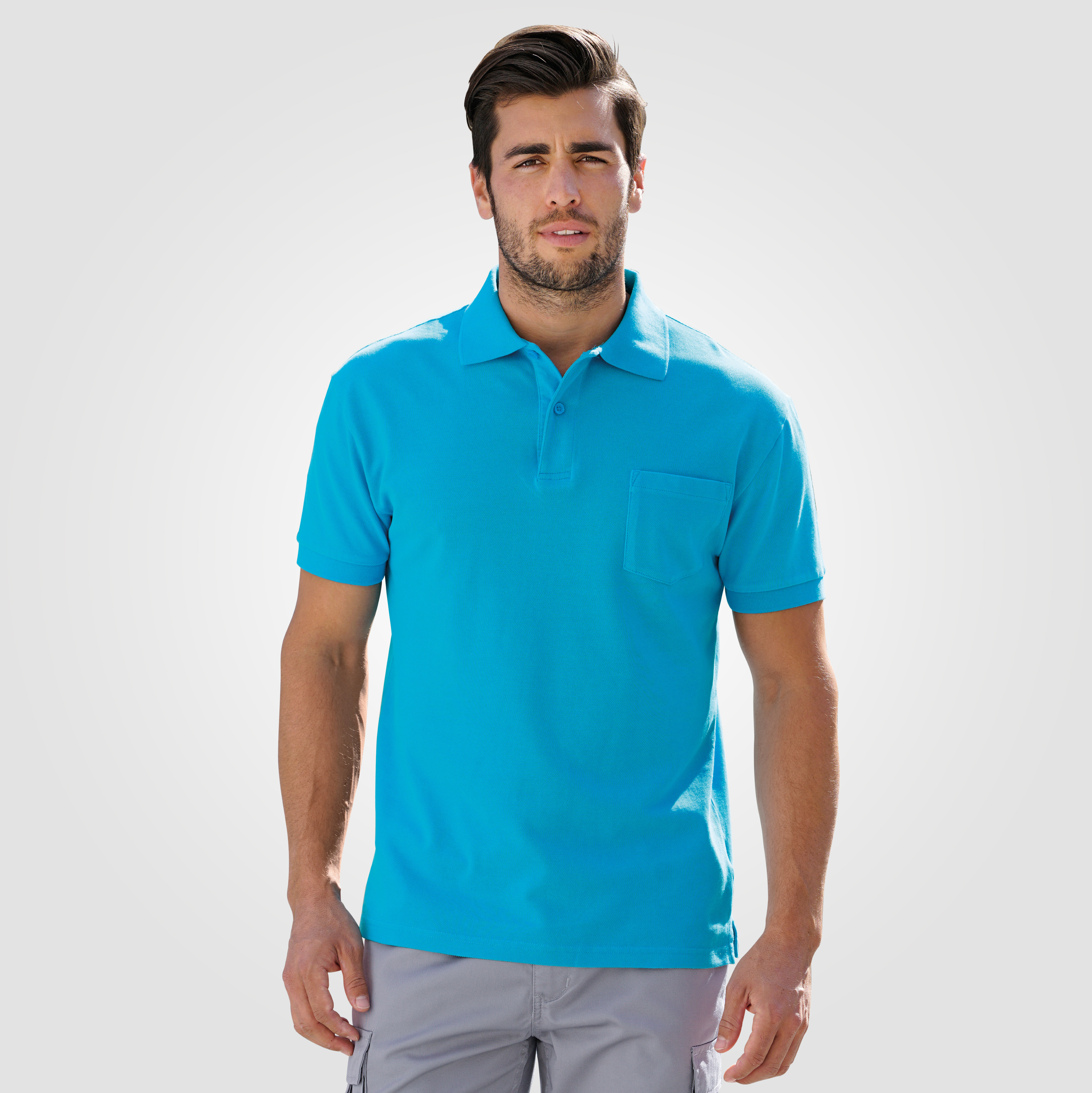 Polo-Piqué-Shirt mit Brusttasche günstig ⋆ Lehner Versand