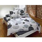 Bettwäsche mit Kreismuster in grau und schwarz – Kissenbezug – 50x70 cm
