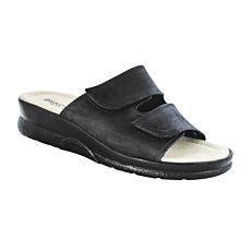 Damen-Mule schwarz aus Nubukleder