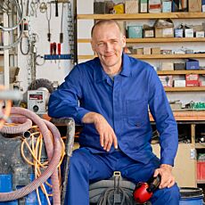 Arbeitsjacke blau royal