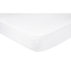 Satin-Fixleintuch aus gekämmter Baumwolle glänzend weiss