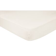 Drap-housse en satin au vif coloris offwhite