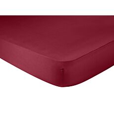 Drap-housse en satin au vif coloris lie-de-vin