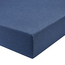 Feinflanell-Mélange Fixleintuch jeansblau