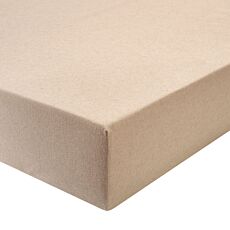 Drap-housse en flanelle fine avec effet chiné beige