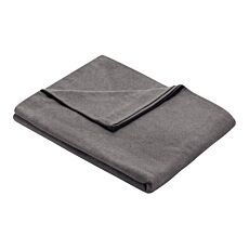 Drap de dessus en flanelle fine avec effet chiné anthracite