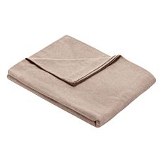 Drap de dessus en flanelle fine avec effet chiné camel