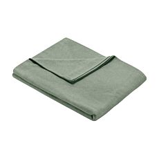 Drap de dessus en flanelle fine avec effet chiné vert foncé