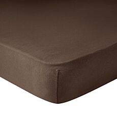 Drap-housse en jersey fin - brun, 140–160x200 cm