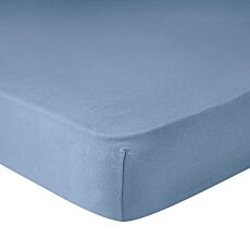 Drap-housse en jersey fin - bleu acier, 140–160x200 cm