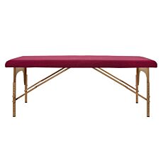 Drap-housse en éponge pour table de massage bordeaux