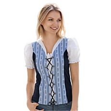 Edelweiss Shirt mit Schnürung blau