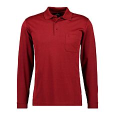 Ragman Herren-Poloshirt langarm uni