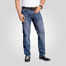 5-Pocket Jeans Herren Used-Look blue denim