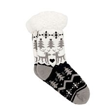 Chaussettes douillettes pour la maison avec motif de cerf