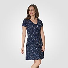 Jersey-Kleid durchgeknöpft