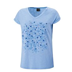 V-Neck T-Shirt mit Sommerprints