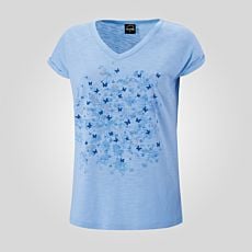 V-Neck T-Shirt mit Sommerprints