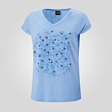 T-shirt  à encolure en V et motifs estivaux