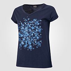 V-Neck T-Shirt mit Sommerprints