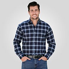 Chemise en flanelle, bleu-anthracite