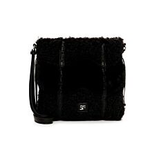 Stylische Crossover Tasche mit Schaffell-Optik