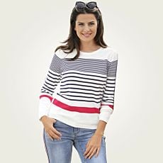 Pull-over rayé pour dames