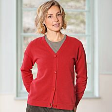 Jaquette boutonnée en tricot, de coupe droite