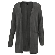 Longcardigan mit Ripp-Effekt