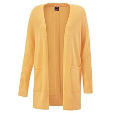 Cardigan long à effet côtelé