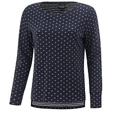 Rundhals-Sweatshirt im Micro-Tupfen-Dessin