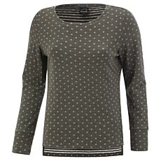 Rundhals-Sweatshirt im Micro-Tupfen-Dessin