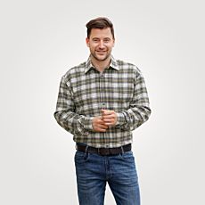 Chemise à carreaux en flanelle, vert