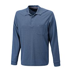 Ragman Herren Polo langarm Jacquard