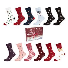 Calendrier de l'Avent Fun Socks pour dames lot de 12