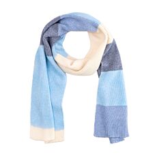 Écharpe en grosse maille, bleu clair