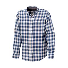 Casual Herren-Karo-Flanellhemd blau-weiss