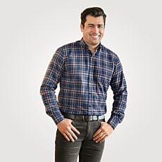 Chemise Artime casual en flanelle à carreaux pour hommes