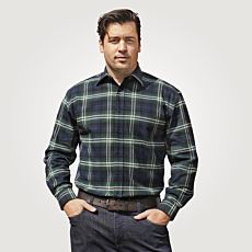 Flanellhemd grün kariert