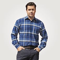 Flanellhemd blau kariert
