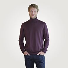 Rollkragen-Pullover mit Merinowolle