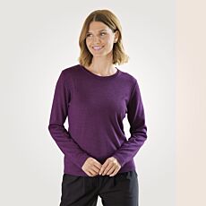 Pull-over à encolure arrondie avec laine mérinos