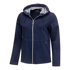 Veste sweat avec structure à côtes transversales