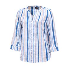 Sommerliche Leinen-Bluse blau