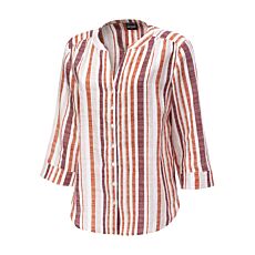 Sommerliche Leinen-Bluse bordeaux