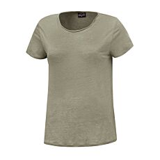 Unifarbenes Leinen T-Shirt