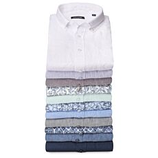 Chemise en lin à manches courtes