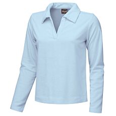 Frottee Poloshirt Damen langarm
