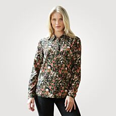 Blouse-chemisier à manches longues et imprimé fleuri